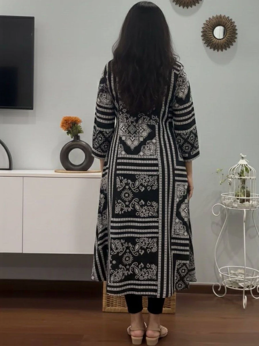 Floral Printed Cotton Kurta - Image 2